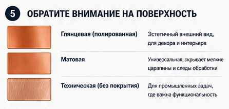 Поверхность медного листа